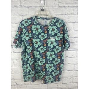 Hurley Men's Floral Tropical Surf Embroidered Logo Cotton Shirt Size Large